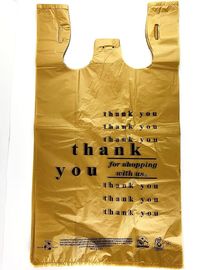 Las camisetas reutilizables del ultramarinos plástico grande realizan el bolso, color negro, material del HDPE