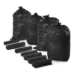 Color negro impreso aduana reciclable extrafuerte de los bolsos de basura del HDPE