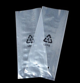 Reciclaje de bolsos planos claros del sellado caliente del LDPE, bolsos polivinílicos transparentes de la comida