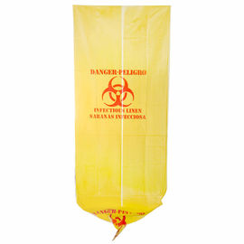 37&quot; X 50&quot; bolsos inútiles infecciosos del amarillo, bolsos médicos materiales de la eliminación de residuos del HDPE