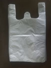 bolso plástico sin imprimir blanco de la camiseta 15mic de 300+160*525m m - 1000/Case, material del HDPE