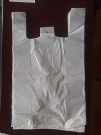 bolso de compras plástico blanco de la camiseta 16mic de 400+190*650m m - 500/Case, material del HDPE