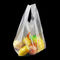 La bolsa de plástico degradable que hace compras del chaleco, color blanco, material del HDPE