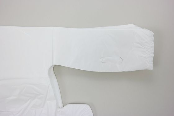 Bolsos de compras de la camiseta 13 mic. 1000/case, color de WHITE con la impresión, material del HDPE