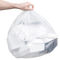 Impresión inferior sellada estrella reciclada plástica del fotograbado de los bolsos de basura del color blanco