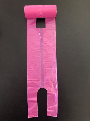 Bolsos de compras de la camiseta en la oficina y uso en el hogar, rosa y púrpura, bote de basura del rollo de la tabla